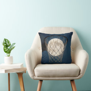 Coussin Pleine Lune Dans Un Filet De Basket