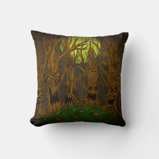 Coussin Pleine lune d'Halloween nocturne