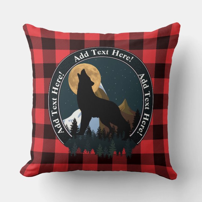 Coussin Pleine Lune Loup Hurleur (Recto)