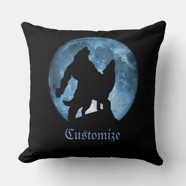 Coussin Pleine lune personnalisée Werewolf (Recto)