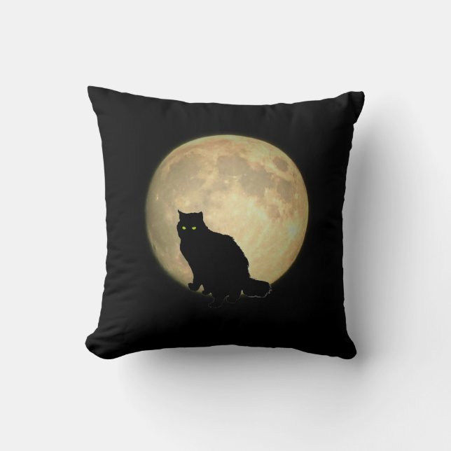 Coussin Pleine lune trois félins (Recto)
