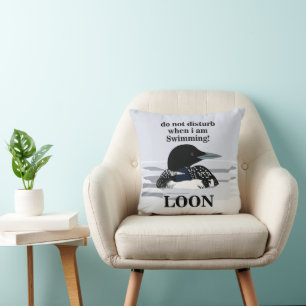 Coussin Plongeon Huard Plongeon Oiseau Lac Drôle