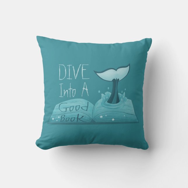 Coussin Plongez dans un bon livre (Recto)