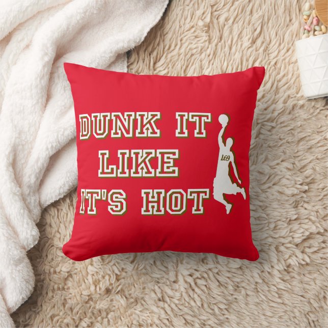 Coussin PLONGEZ-LE COMME S'IL ÉTAIT CHAUD drôle basket-bal (Couverture)
