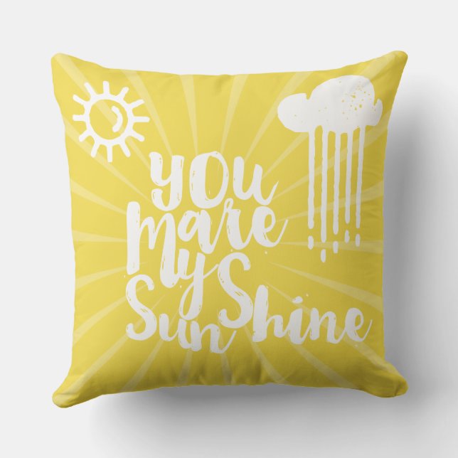 Coussin Pluie Cloud Hello World Tout Couleur personnalisée (Verso)
