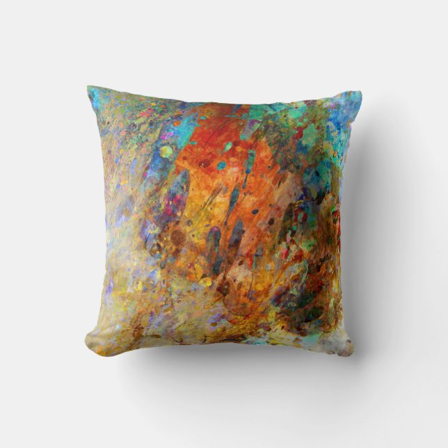Coussin Pluie peinte (Recto)