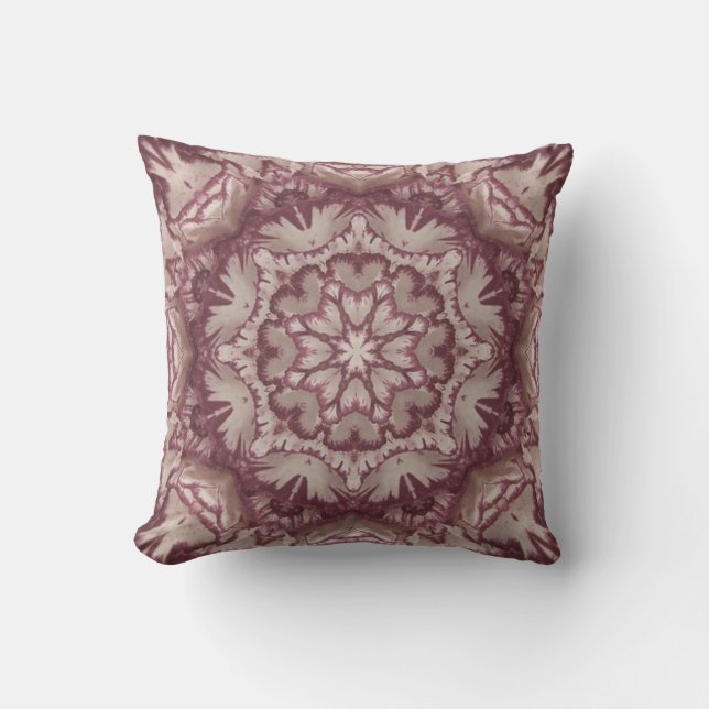 Coussin Plum bouché et ivoires Floral victorien (Recto)