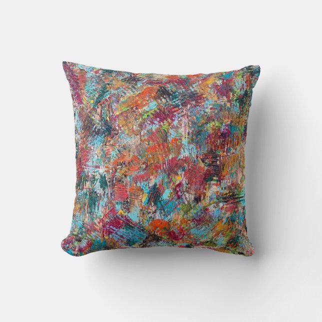 Coussin Plum Crazy 16 x 16 Coton Throw Pillow (Recto)