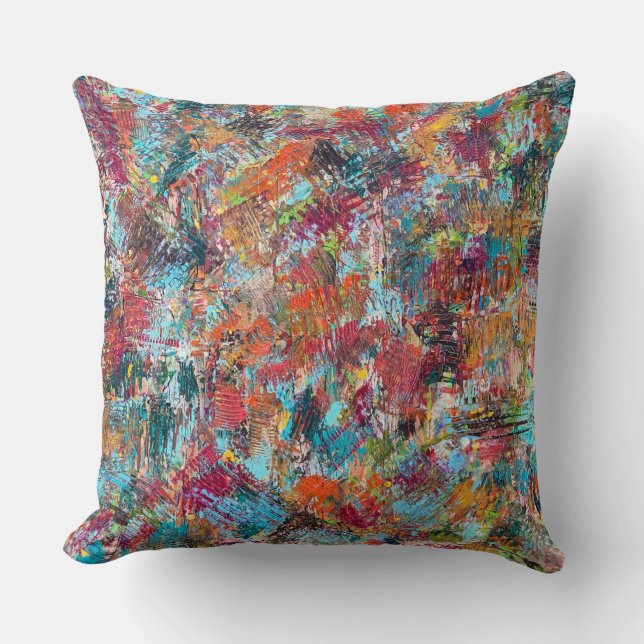 Coussin Plum Crazy 20 x 20 Poly Throw Pillow (Recto)