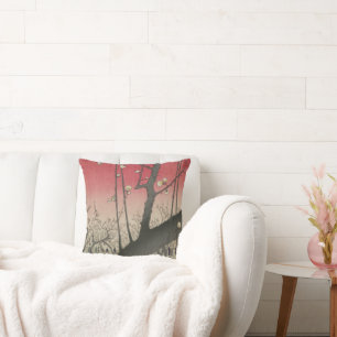 Coussin Plum Estate Japonais Edo Woobblock Plum
