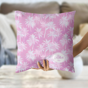 Coussin Plum Motif de silhouette de palmier hawaïen ID1093