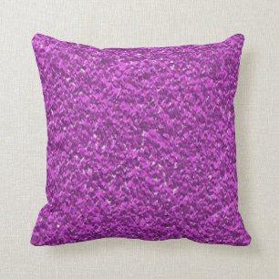 Coussin Plum Purple Faux Parties scintillant Texture