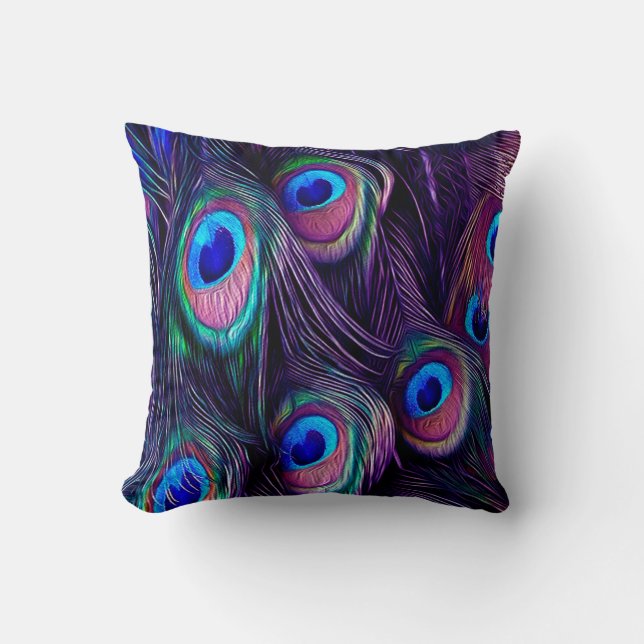 Coussin Plume de paon (Recto)