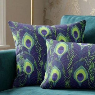 Coussin Plume de paon