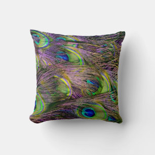 Coussin Plume de paon