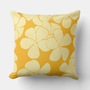 Coussin Plumeria jaune sur jaune