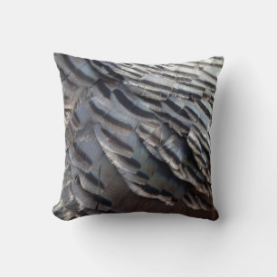 Coussin Plumes de Dindon Sauvage II Design Abstrait de la