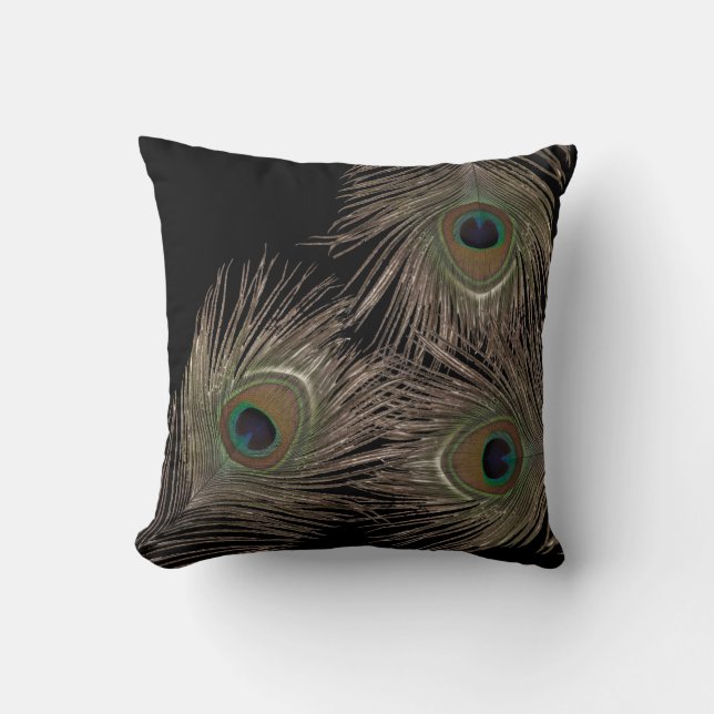 Coussin Plumes de paon (Recto)