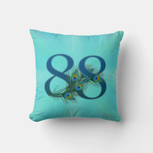 Coussin Plumes de Paon 88 Anniversaire Milestone