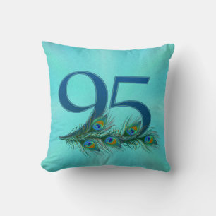 Coussin Plumes de Paon 95 Jubilé Anniversaire Milestone