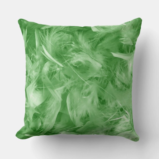Coussin Plumes Vertes (Recto)
