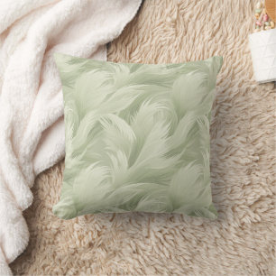 Coussin Plumes Vertes Douces et Élégantes