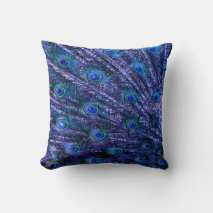 Coussin Plumes violettes Peacock Couverture bébé