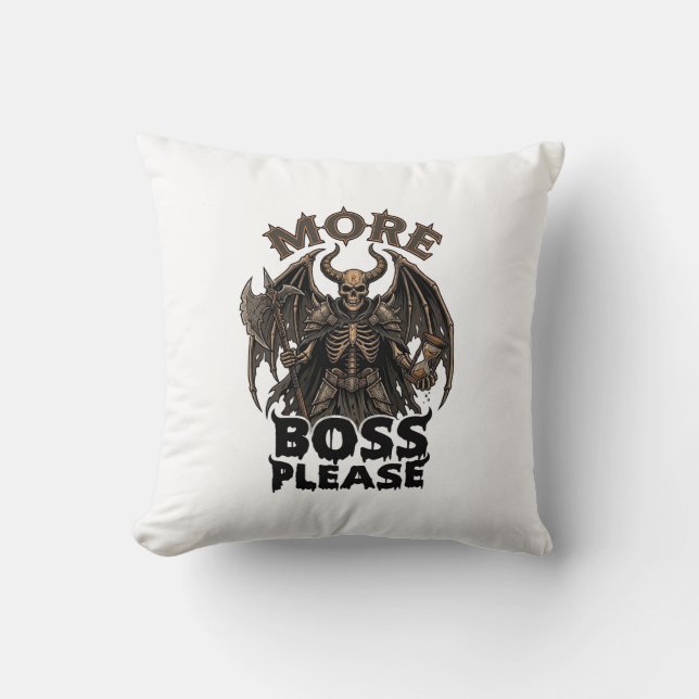 Coussin Plus de Boss S'il Vous Plaît Halloween Démon Squel (Recto)