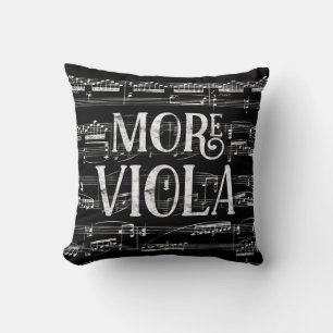 Coussin Plus de tableau d'alto - musique blanche noire