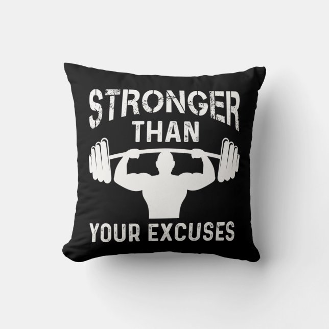 Coussin Plus Fort que Vos Excuses (Recto)