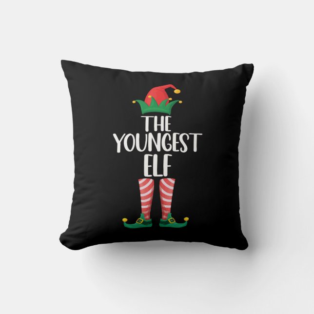 Coussin Plus jeune lutin correspondant à la fête de Noël e (Recto)