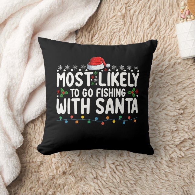 Coussin Plus susceptible d'aller pêcher avec le Père Noël  (Couverture)