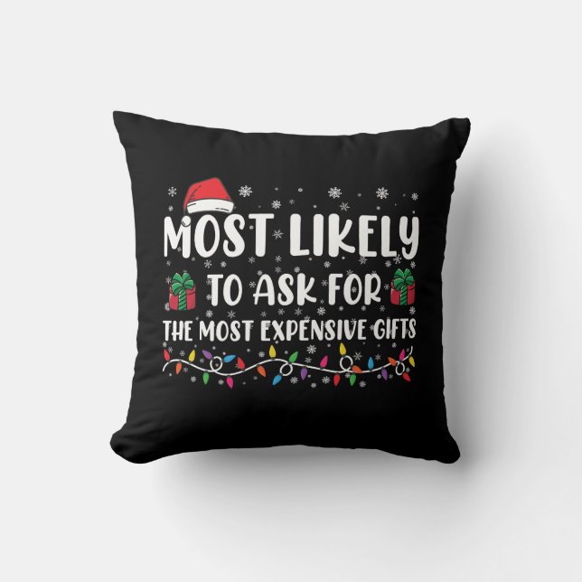 Coussin Plus susceptible de demander les cadeaux les plus  (Recto)