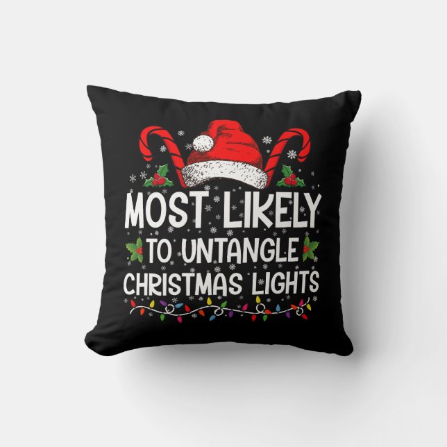 Coussin Plus susceptible de démêler les lumières de Noël a (Recto)