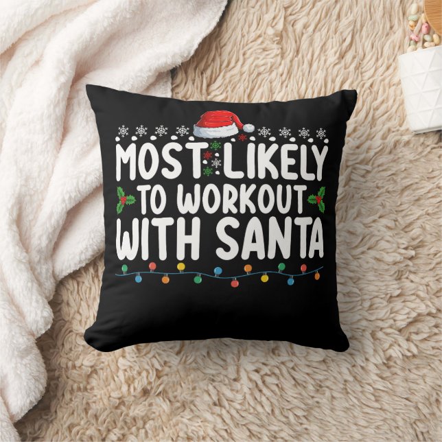 Coussin Plus susceptible de faire de l'exercice avec Santa (Couverture)