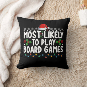 Coussin Plus susceptible de jouer aux jeux de société Noël
