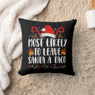Coussin Plus susceptible de laisser un taco au Père Noël d