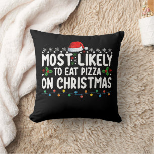 Coussin Plus susceptible de manger de la pizza pendant les