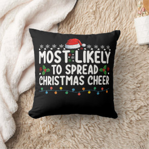 Coussin Plus susceptible de répandre la joie de Noël Famil