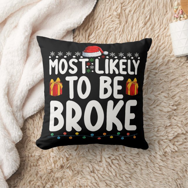 Coussin Plus susceptible d'être fauché drôle de Noël vacan (Couverture)