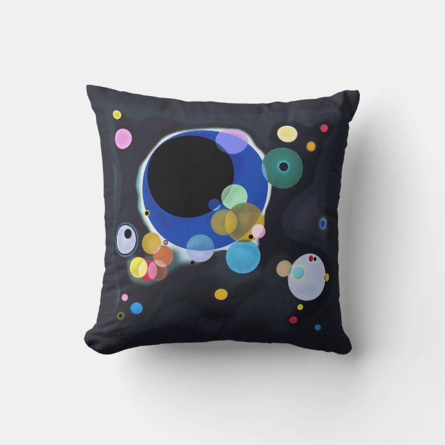 Coussin Plusieurs cercles, Vassily Kandinsky en numérique (Recto)