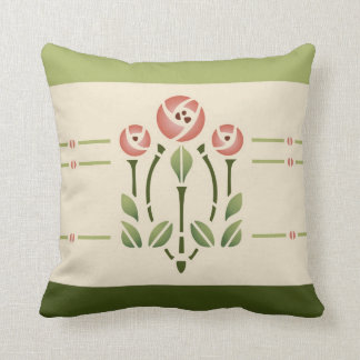 Coussin Pochoir rose #1 de Glasgow