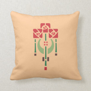 Coussin Pochoir rose de pendentif