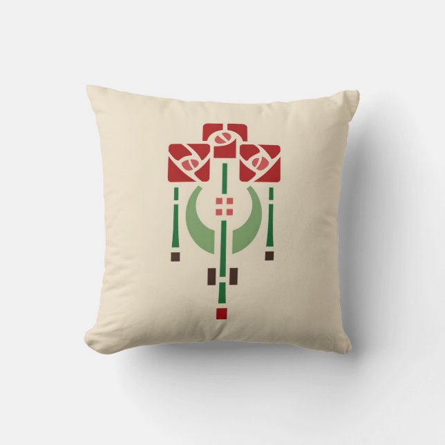 Coussin Pochoir rose de pendentif (Recto)