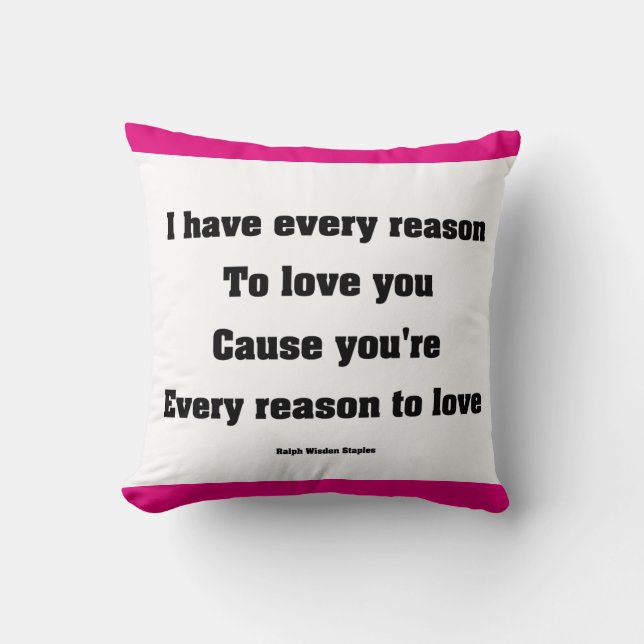 Coussin poème d'amour (Recto)