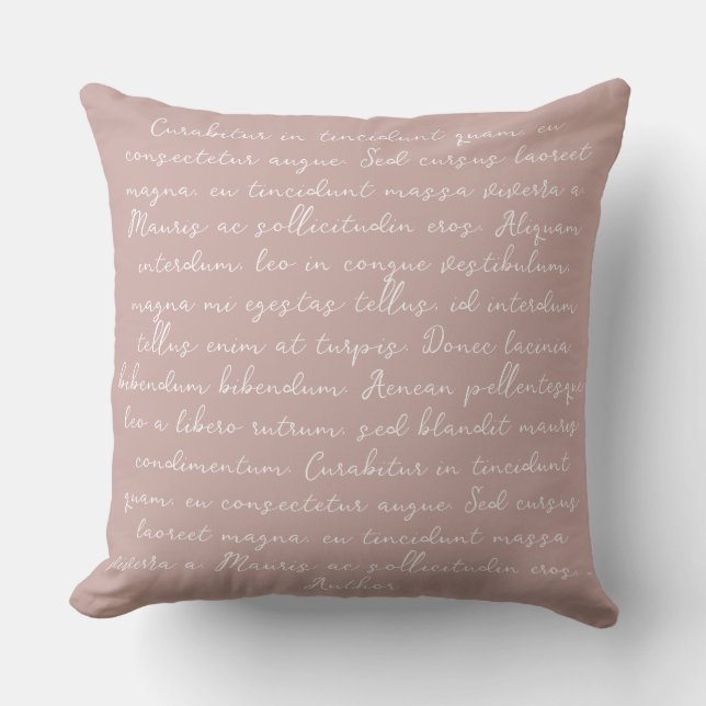 Coussin Poème de citation personnalisé vœux de mariage (Recto)