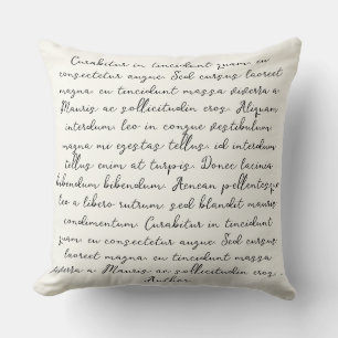 Coussin Poème de citation personnalisé vœux de mariage