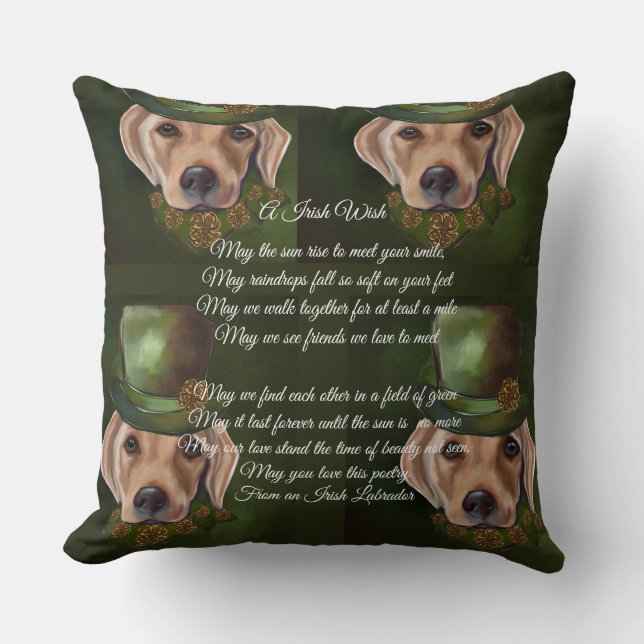 Coussin Poésie du Labrador Retriever  (Recto)