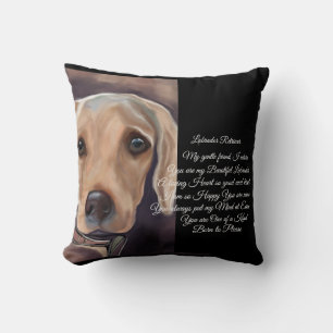 Coussin Poésie du Retriever du Labrador