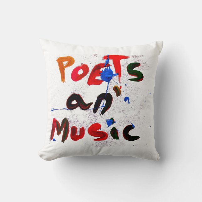 Coussin poètes et musique (Recto)